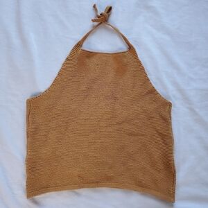 Brandy Melville Halter Knit Tank - Mustard